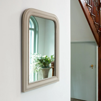 Antiqued Stone Coloured Mirror 92cm | Annie Mo's