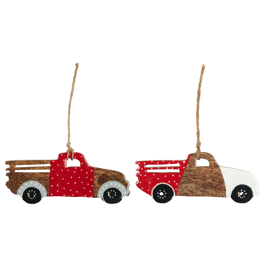 Assorted Set of Two and White Tick Up Trucks 15cm | Annie Mo's