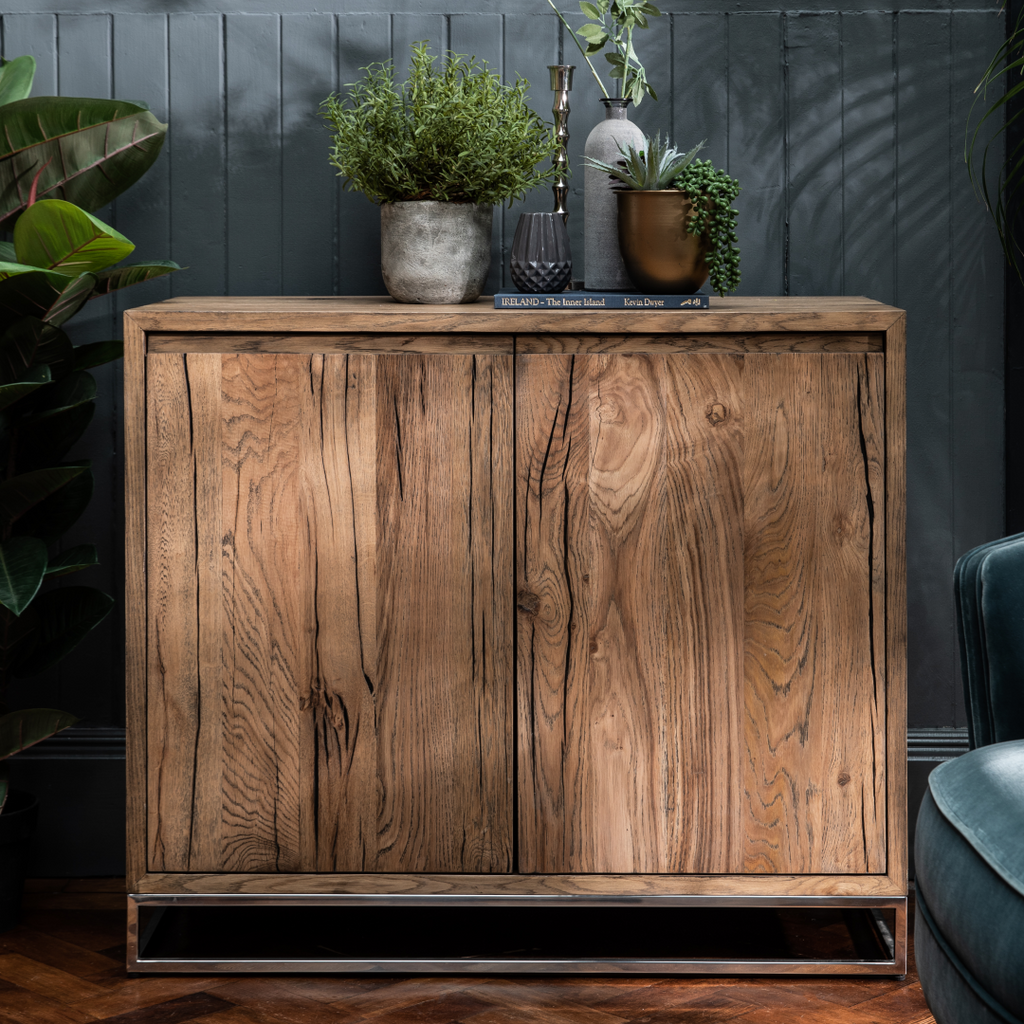 Avignon Cracked Oak Two Door Sideboard 100cm