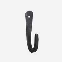 Black Metal Hook Rack with Three Hooks 38cm