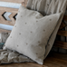 Bee Motif Linen Cushion - Stone Coloured 45cm x 45cm