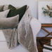 Bee Motif Stone Coloured Velvet Throw 180cm | Annie Mo's