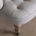 Beige Button Back Occasional Bedroom Chair