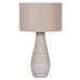 Beige Textured Lamp with Linen Shade 70cm | Annie Mo's D
