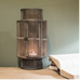 Black Bamboo Curved Lantern 54cms High