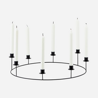 Black Circular Metal Candle Stands | Annie Mo's