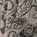Black Floral Patterned Recycled Cotton Fringed Throw 160cm x 130cm
