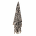 Black Floral Patterned Recycled Cotton Fringed Throw 160cm x 130cm