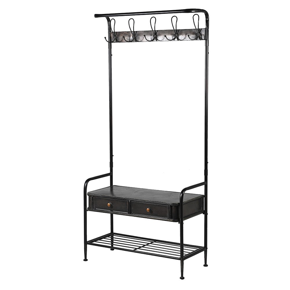 Black Iron Cloakroom Stand 180cm | Annie Mo's