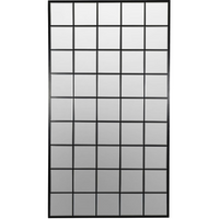 Black Large Floor Standing Window Pane Mirror - 180cm | Annie Mo's