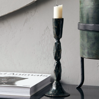 Black Metal Candlestick 20cm | Annie Mo's