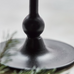 Black Metal Folk Dinner Candle Holders - Size Choice