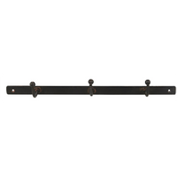 Black Metal Hook Rack with Three Hooks 38cm | Annie Mo's