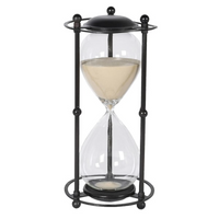 Black Metal Hourglass 33cm | Annie Mo's