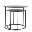 Black Metal Round Nesting Tables 60cm | Annie Mo's
