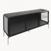 Black Oak Glass Fronted Sideboard 180cm