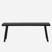 Black Painted Wood Occasional Bench 120cm