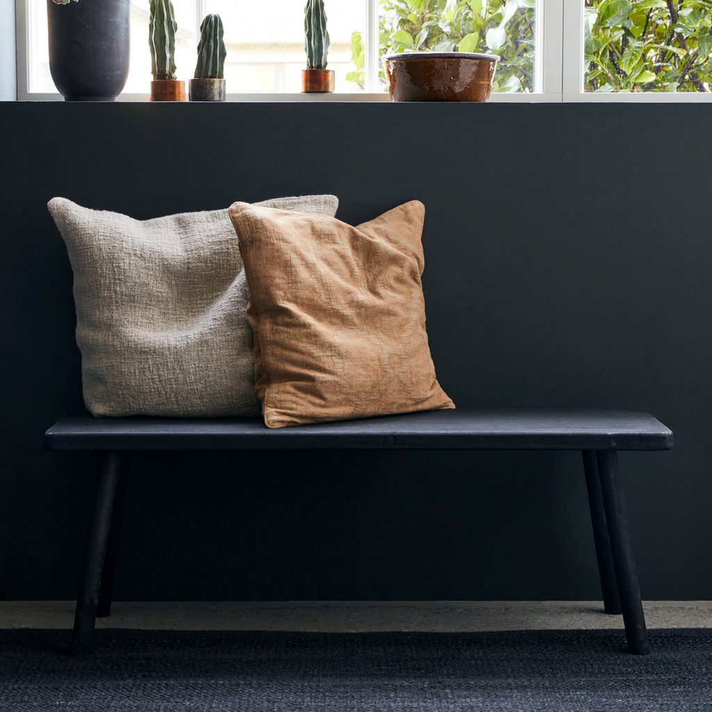 Black Painted Wood Occasional Bench 120cm | Annie Mo's