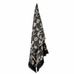 Black Patterned Recycled Cotton Fringed Throw 160cm x 130cm