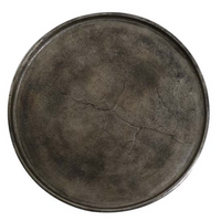 Black Pearl Round Metal Tray 31cm | Annie Mo's