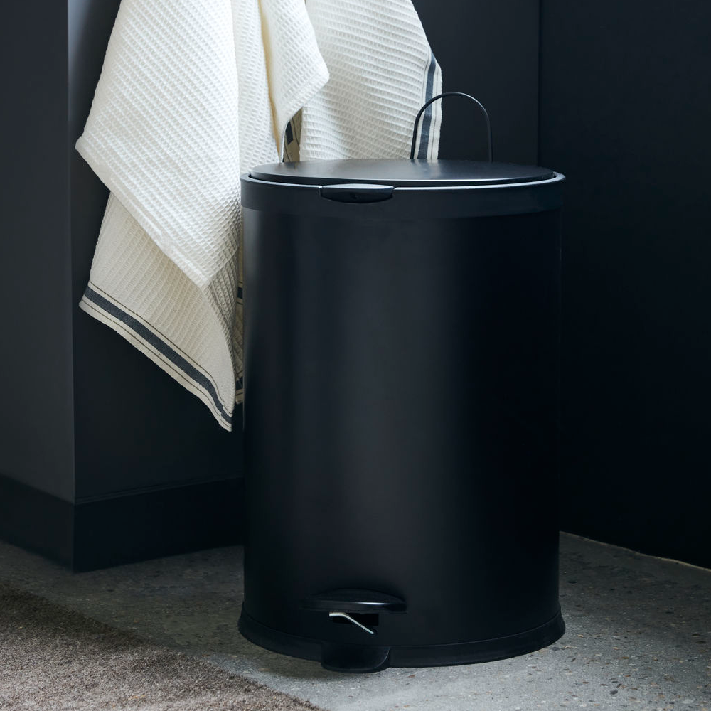 Black Pedal Bin 44cm | Annie Mo's