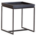 Black Recycled Teak and Iron Side Table 40 x 40cm | Annie Mo's