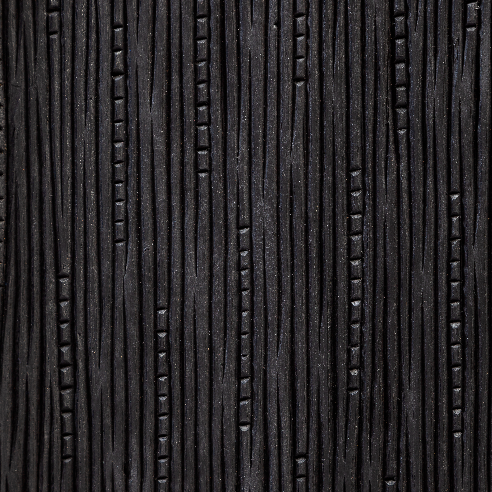 Black Recycled Teak and Iron Side Table 40 x 40cm