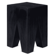 Black TRIANGLE Natural Teak Stool 30cm | Annie Mo's