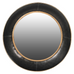 Black and Gold Concave Round Mirror 80cm | Annie Mo's