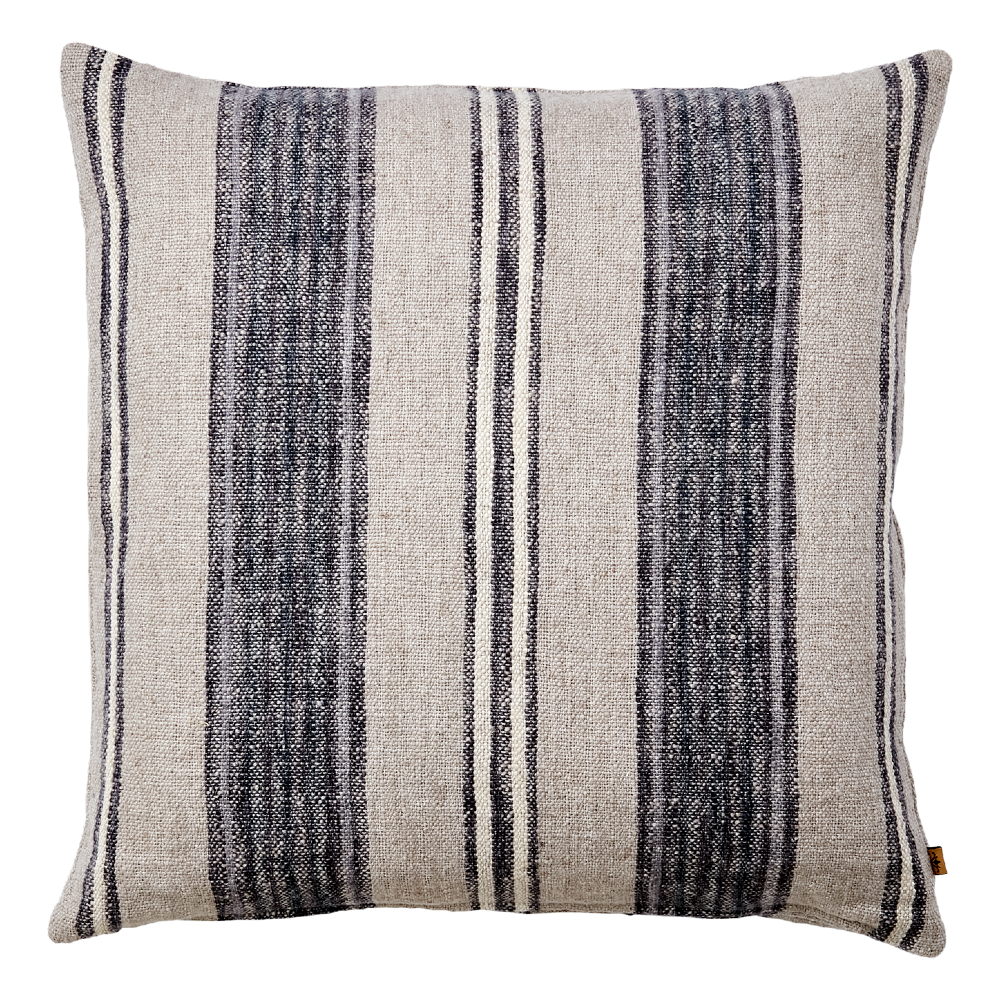 Hilda Blue Grey Stripe Cushion Cover 50cm x 50cm | Annie Mo's