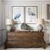 Set of Two Blue Heron Framed Prints 100cm