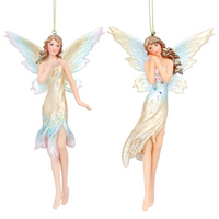 Blue and Gold Resin Tall Fairies - Assorted Set of Two 15cm | Annie Mo's
