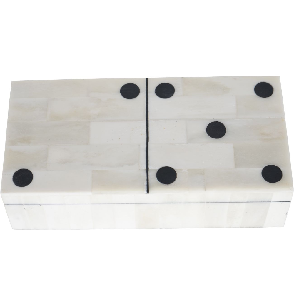 Bone Inlay Dominoes Box 18cm | Annie Mo's