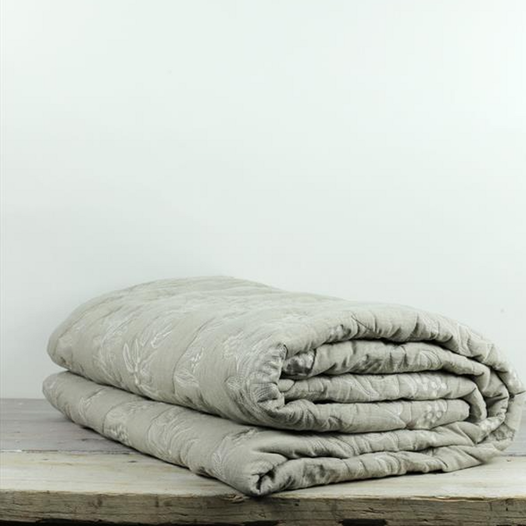Botanical Natural Leaf Bedspread 220cm x230cm | Annie Mo's