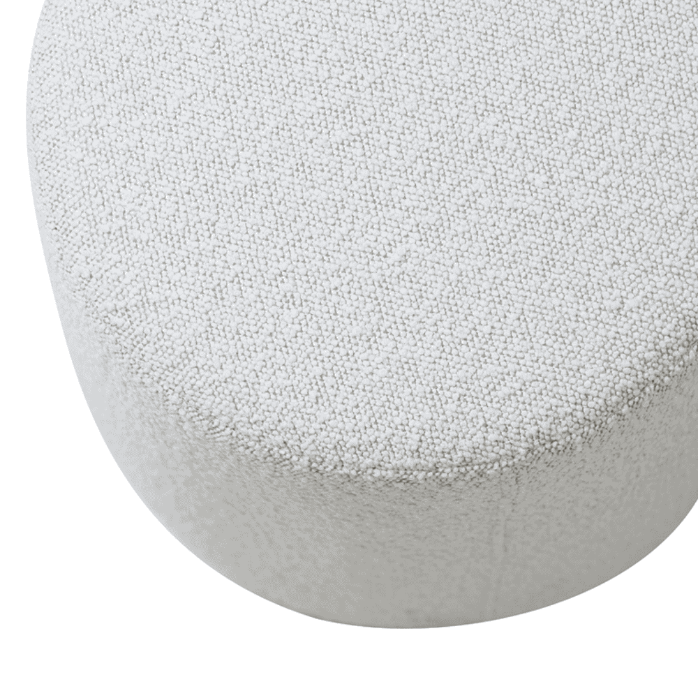 Bouclé Cream Occasional Stool 45cm