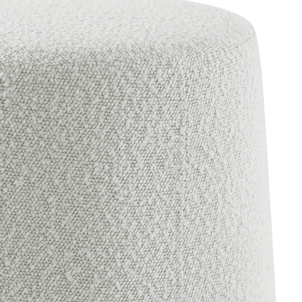 Bouclé Cream Occasional Stool 45cm