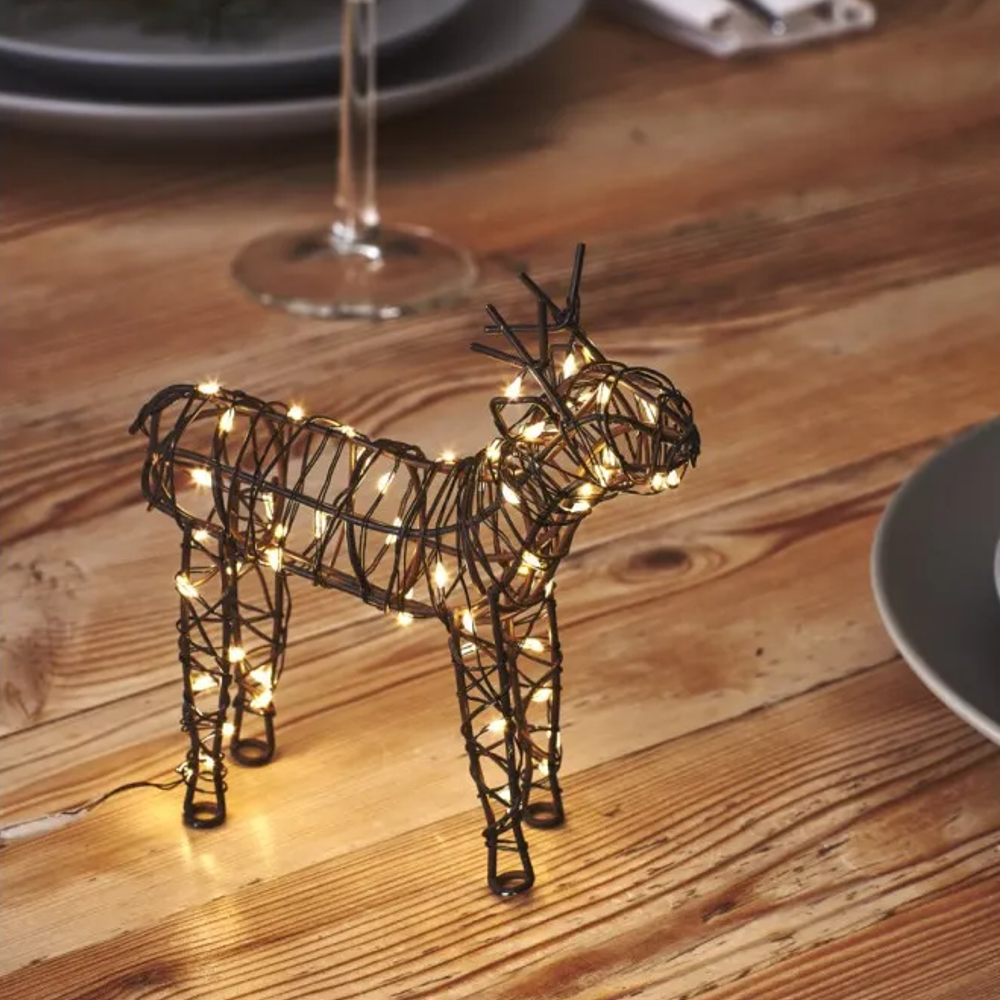 Brown LED Battery Operated Wire Reindeer 16cm | Annie Mo's