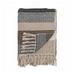 Brown Stripe Recycled Cotton Fringed Throw 160cm x 130cm | Annie Mo's 