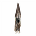 Brown Stripe Recycled Cotton Fringed Throw 160cm x 130cm