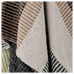 Brown Stripe Recycled Cotton Fringed Throw 160cm x 130cm