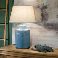 Ceramic Lamp Neptune With Cream Shade 62cm | Annie Mo's