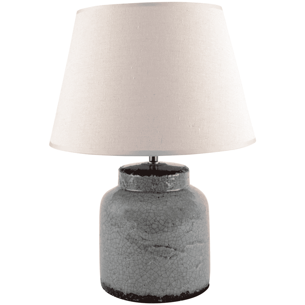 Ceramic Lamp with Cream Shade 42cm-A