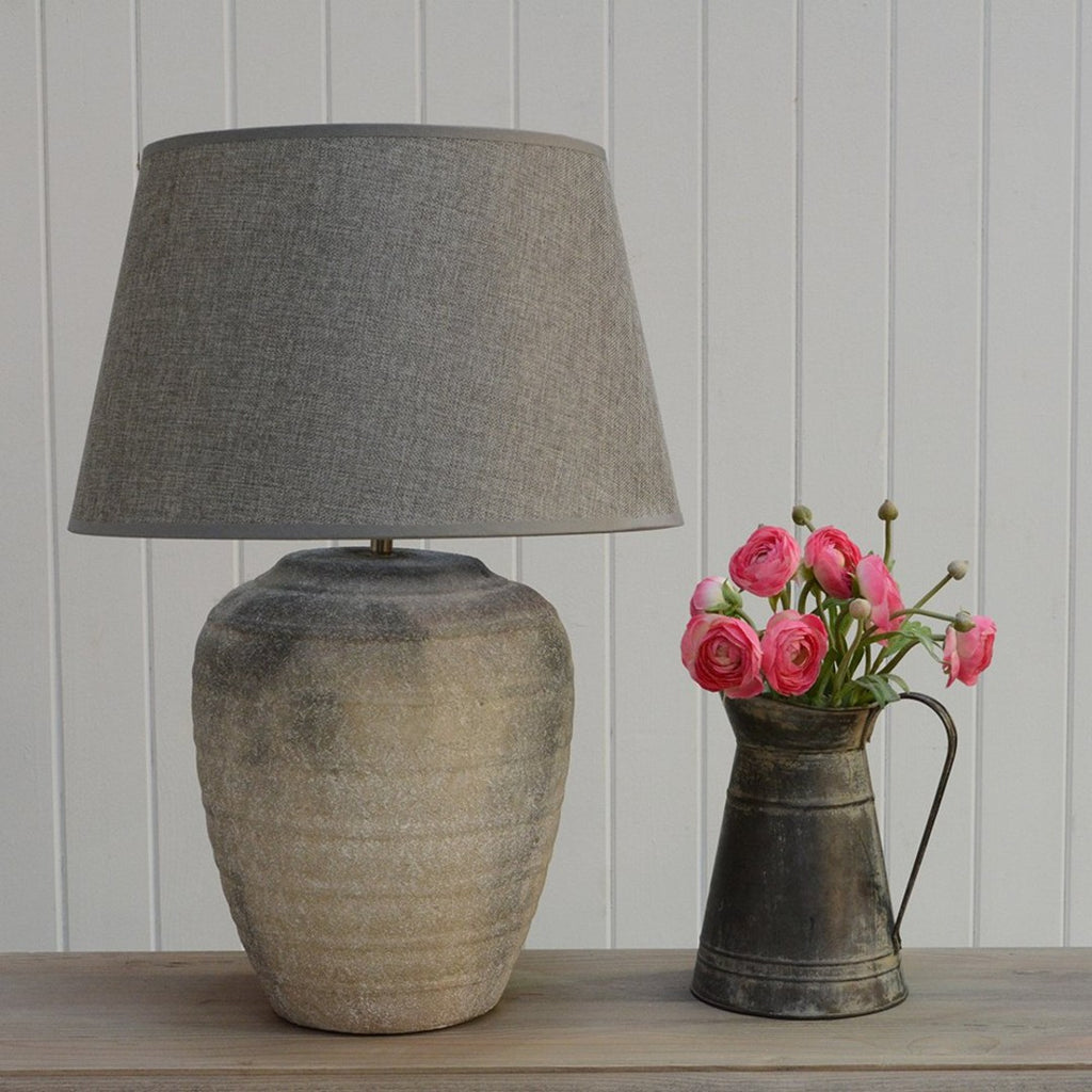 Ceramic Lamp with Dark Grey Shade 59cm | Annie Mo's