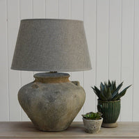 Ceramic Lamp with Dark Grey Shade 60cm | Annie Mo's