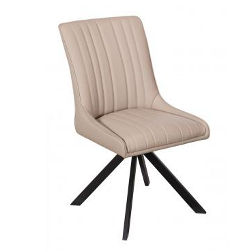 Chloe Dining Chair - Taupe PU Leather Part of the Manhattan range this modern and stylish dining chair sits beautifully with the Manhattan dining table. This dining chair is made using a very convincing PU leather.Chloe Dining Chair - Taupe PU Leather | Annie Mo's