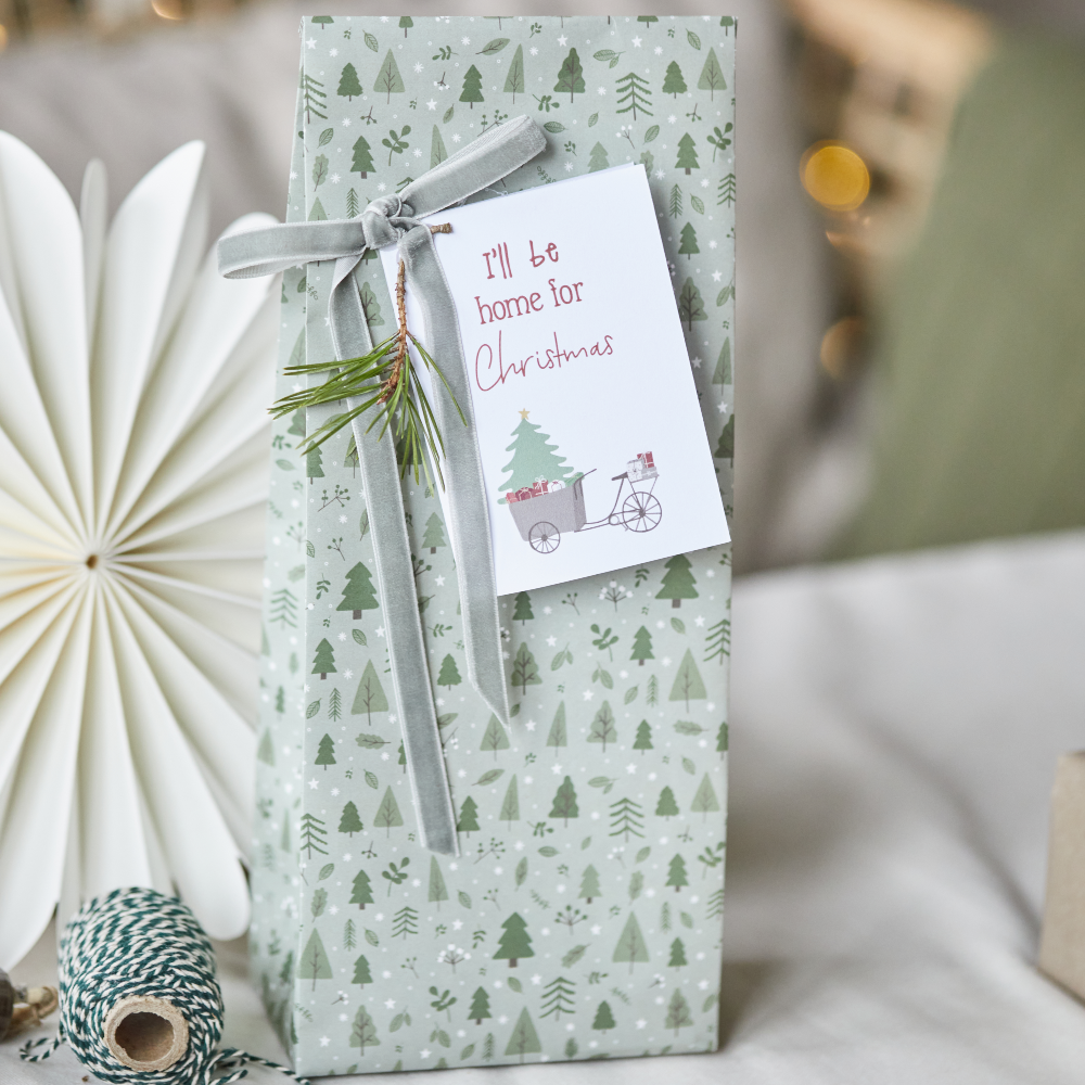 Christmas Forest Paper Gift Bag 30cm | Annie Mo's