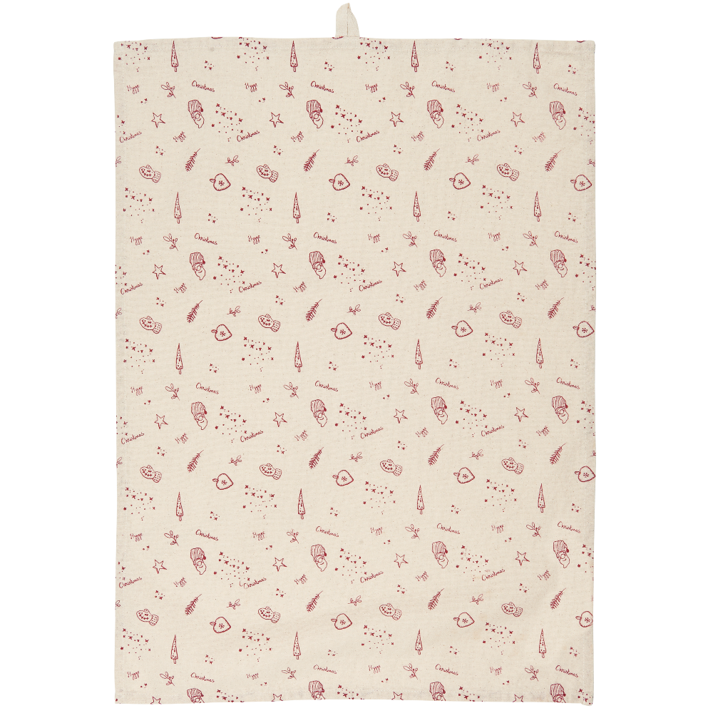 Christmas Pattern Tea Towel 70cm | Annie Mo's