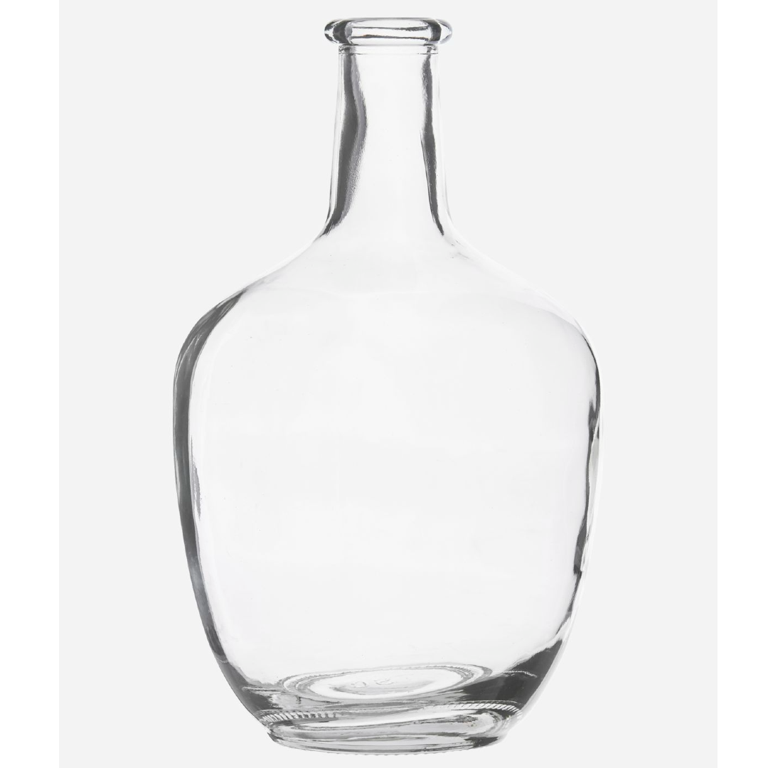 Clear Glass Bottle Vase 29cm