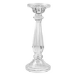 Clear Glass Candlestick 24cm