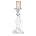 Clear Glass Candlestick 33cm | Annie Mo's